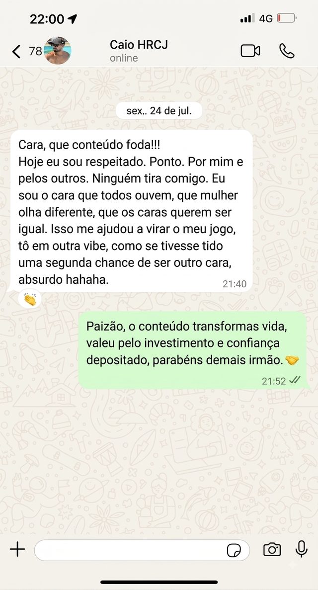 Depoimento no WhatsApp