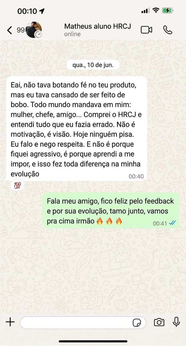Depoimento no WhatsApp